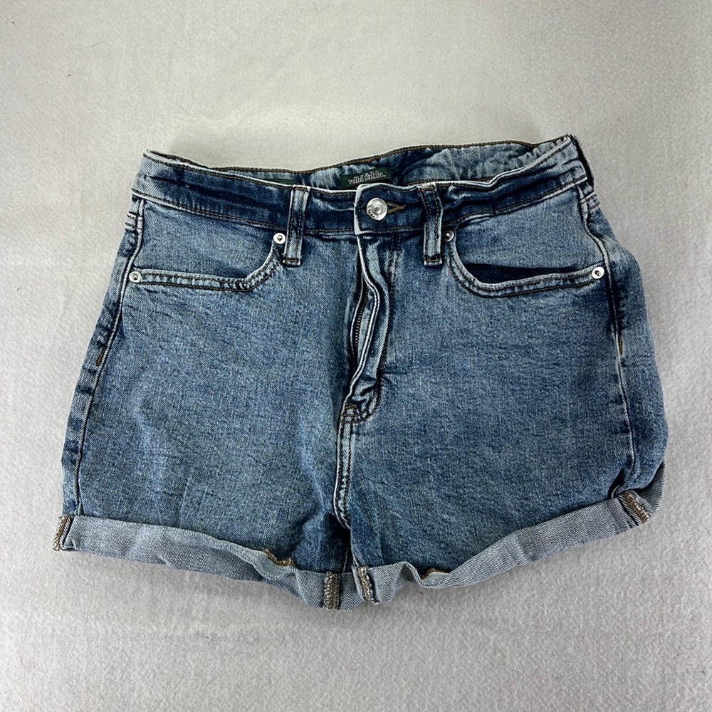 Wild Fable Blue Jean Shorts Highest Rise Cuffed Womens Size 6 28
